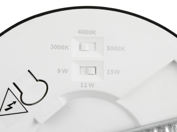 9-12-15W CCT Panel Easy Flex rund SCHWARZ